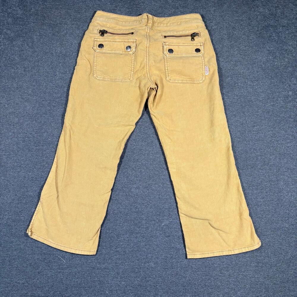 Y2K Guess Jeans Chunky Button Capri Corduroy Pants US W Size 27